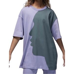 Nike Air Jordan purple graphic oversized T shirt NWT women’s medium